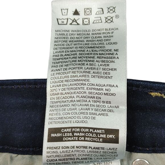 Levi's Signature Gold Mid-Rise Skinny Stretch Jeans Dark Blue 24M W37 x L30 NWT - Picture 12 of 15
